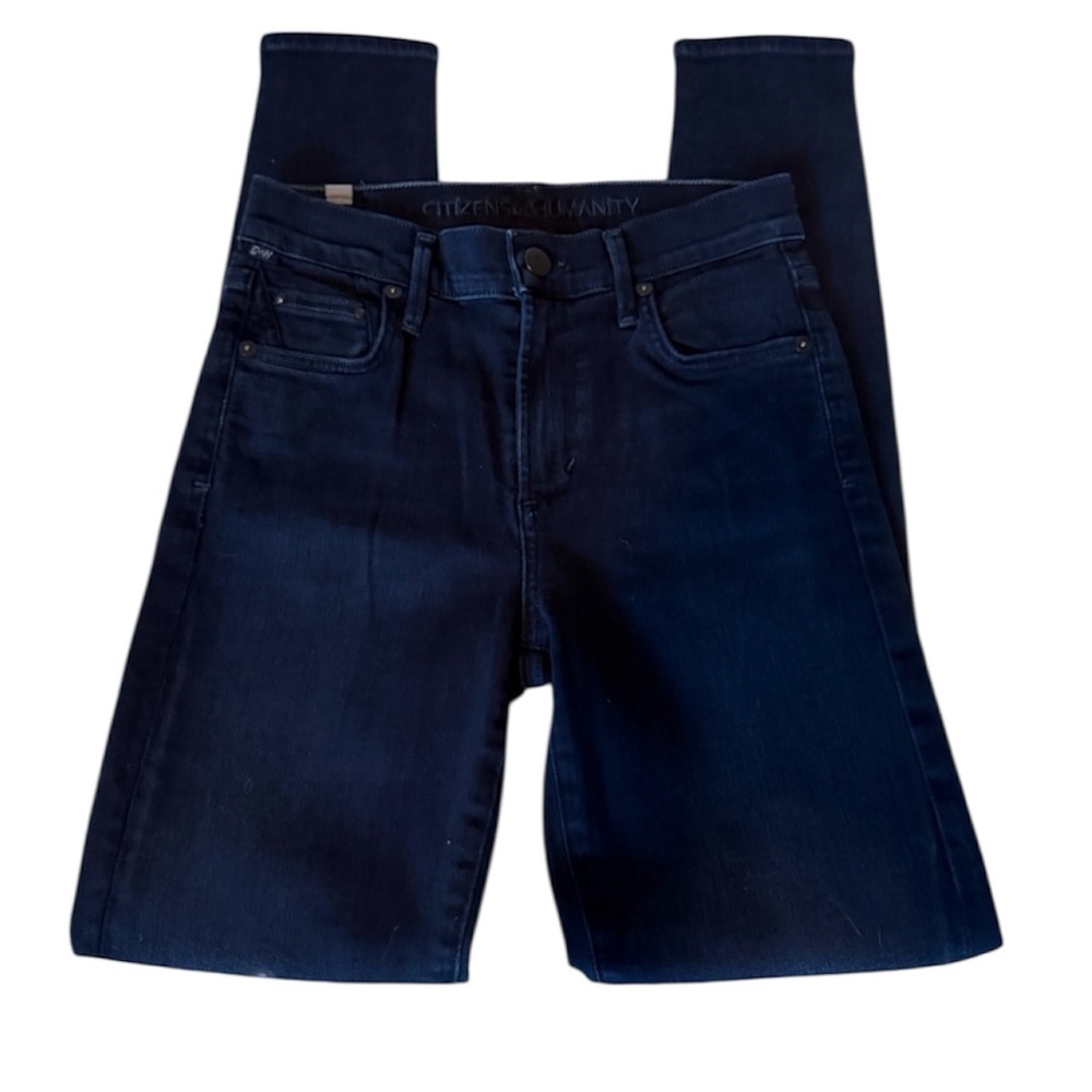 Citizens Of Humanity Low Rise Midnight Blue Skinny Cigarette Jeans